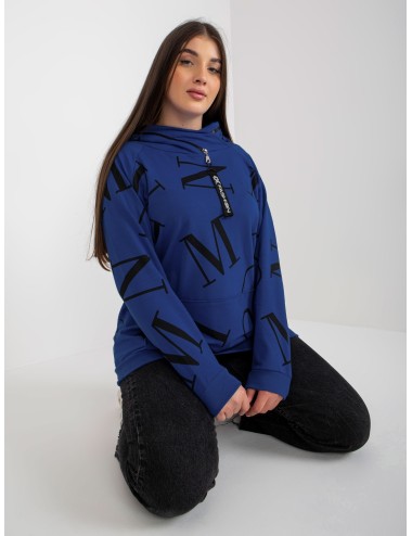 Damska bluza plus size z literami