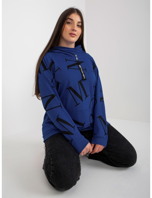 Damska bluza plus size z literami