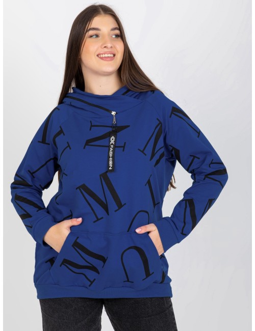 Damska bluza plus size z literami