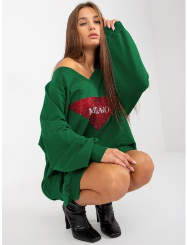 Długa bluza oversize z aplikacją