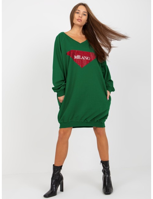 Długa bluza oversize z aplikacją