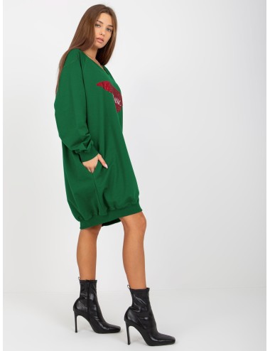 Długa bluza oversize z aplikacją