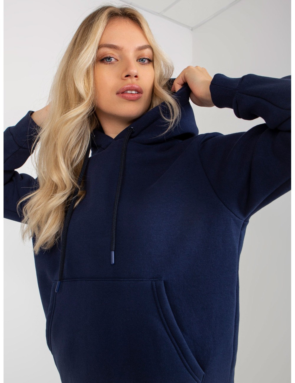 Dresowa bluza basic z kapturem RUE PARIS