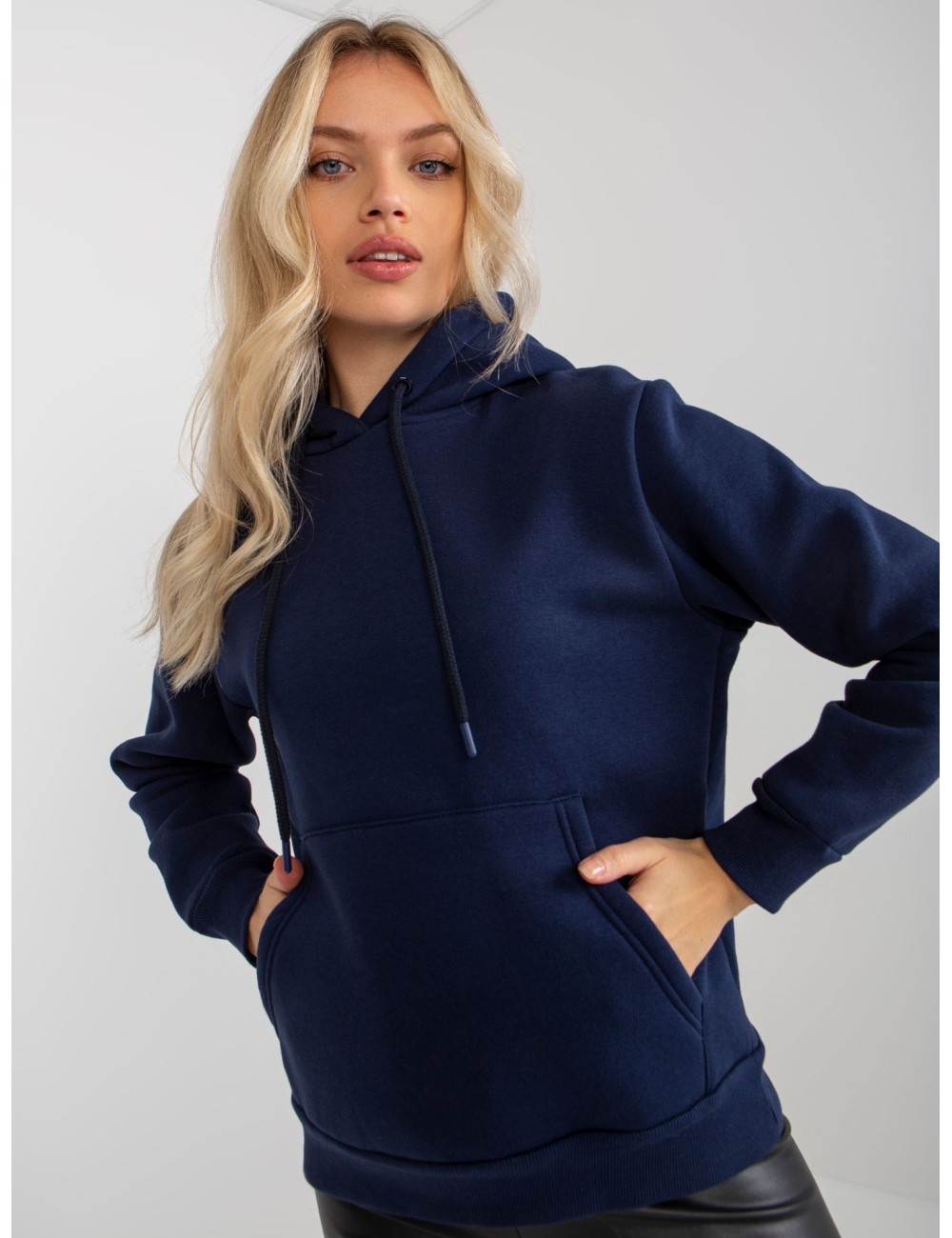 Dresowa bluza basic z kapturem RUE PARIS