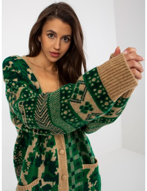 Ciepły sweter rozpinany oversize