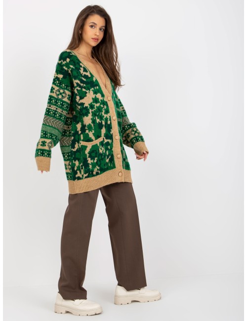 Ciepły sweter rozpinany oversize