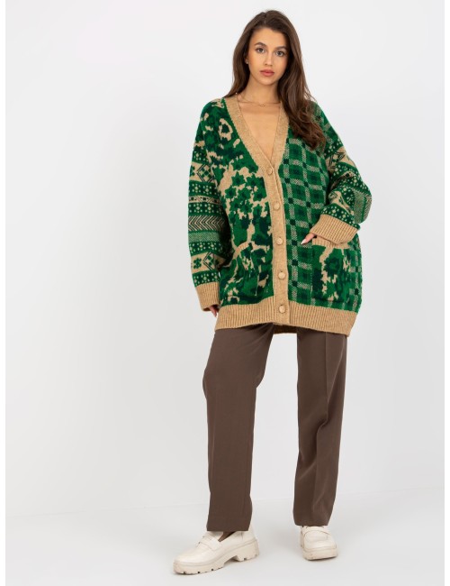 Ciepły sweter rozpinany oversize