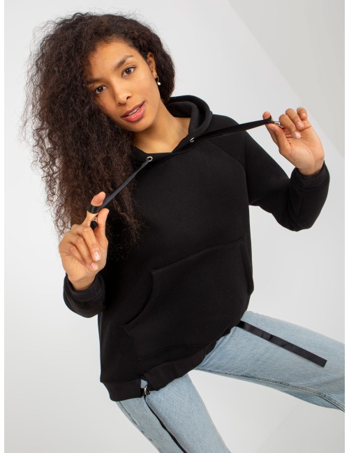 Dresowa bluza kangurka z troczkami OCH BELLA