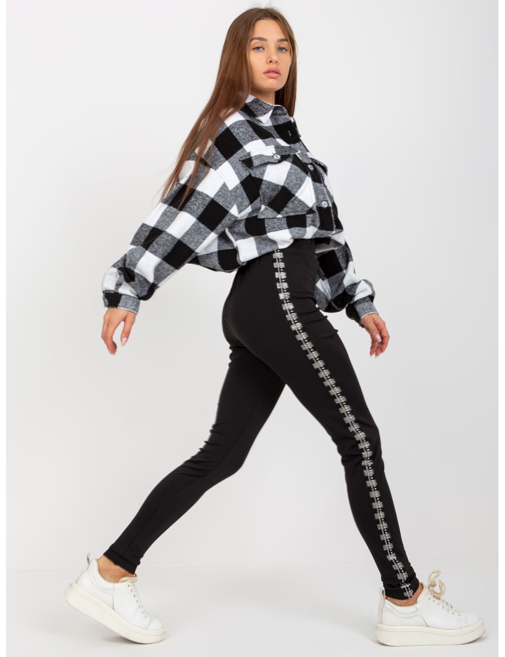 Damskie legginsy na co dzień high waist