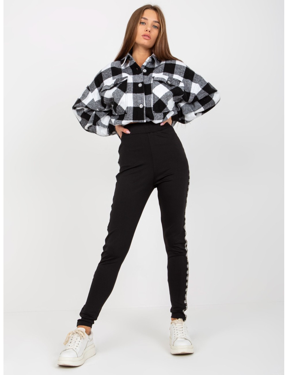 Damskie legginsy na co dzień high waist