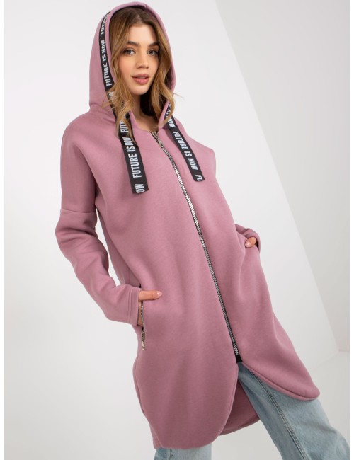 Długa dresowa bluza rozpinana oversize