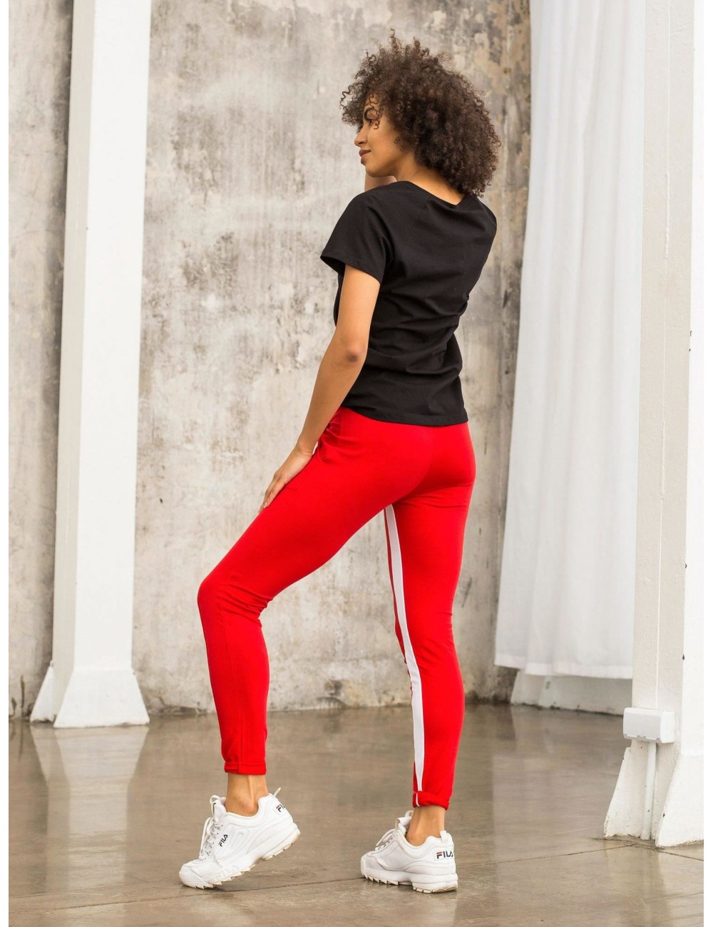 T-shirt FOR FITNESS z dekoltem w serek