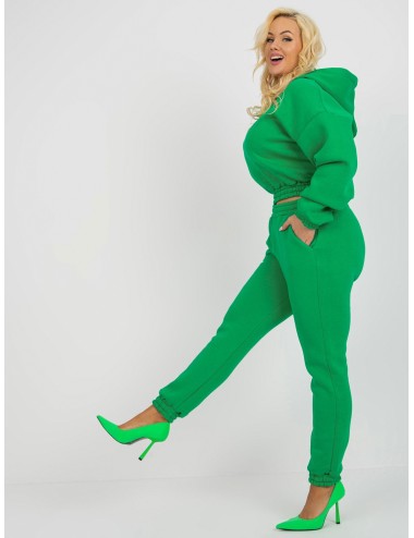 Dresowy komplet plus size basic z bluzą z kapturem