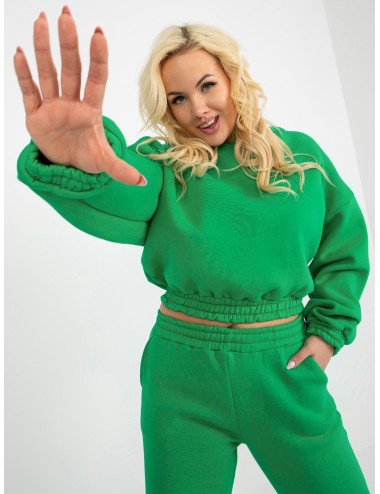 Dresowy komplet plus size basic z bluzą z kapturem