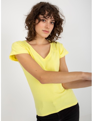 Klasyczny t-shirt basic z dekoltem w serek