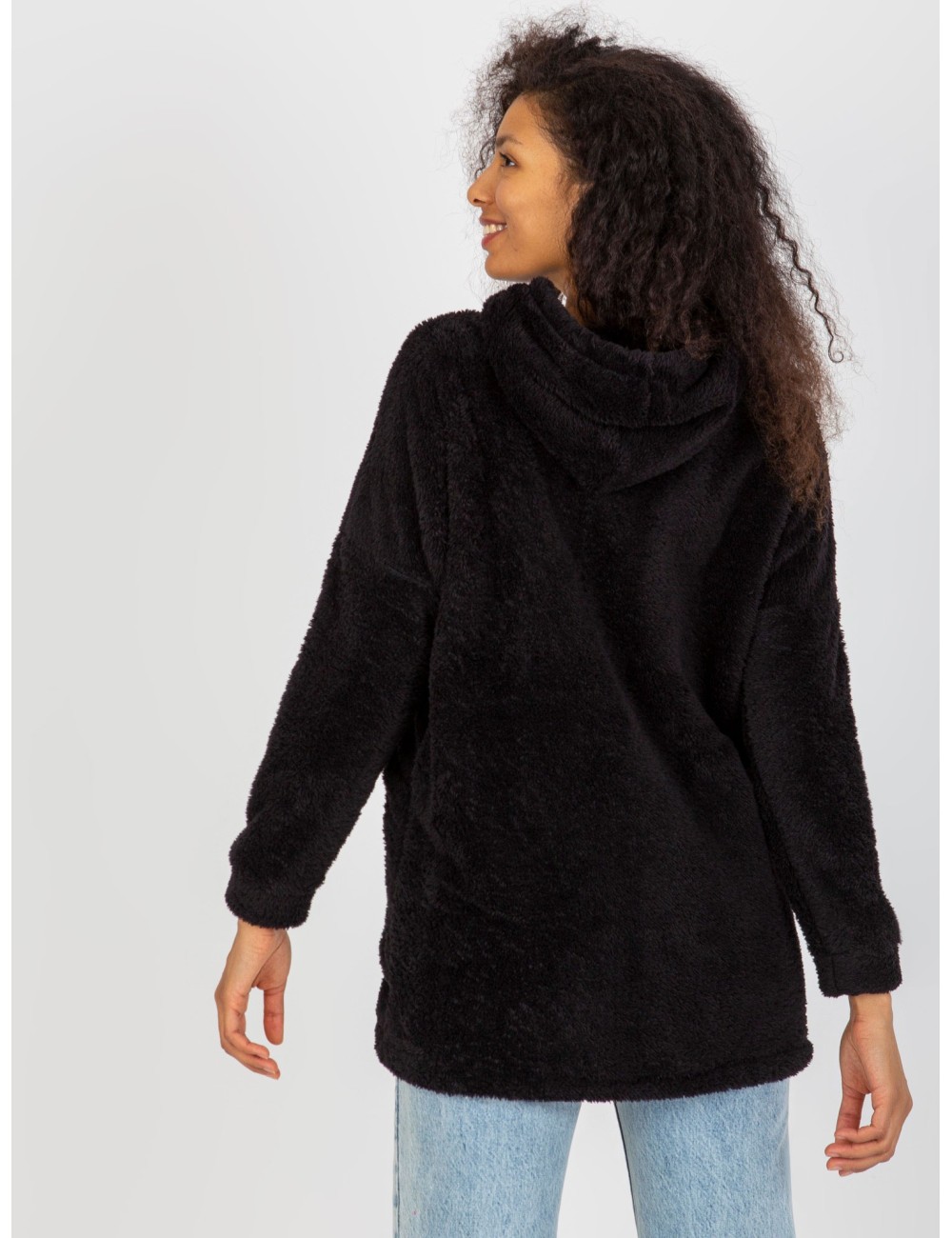 Futrzana bluza rozpinana z kieszeniami RUE PARIS