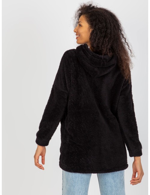 Futrzana bluza rozpinana z kieszeniami RUE PARIS