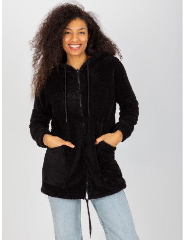 Futrzana bluza rozpinana z kieszeniami RUE PARIS