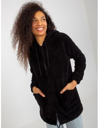 Futrzana bluza rozpinana z kieszeniami RUE PARIS