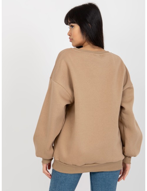 Dresowa bluza oversize bez kaptura