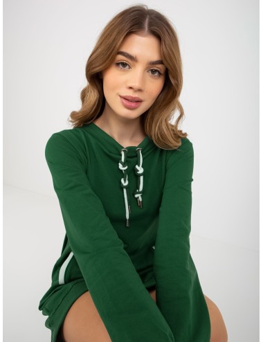 Mini dresowa sukienka basic z kieszeniami