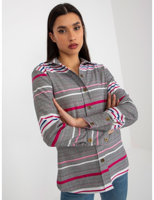 Damska koszula w paski i kratę