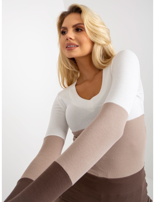 Codzienna bluzka basic w prążek RUE PARIS