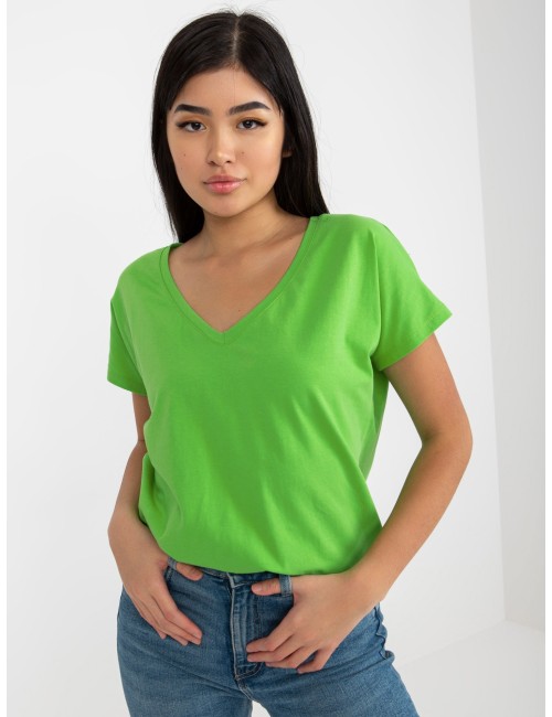 Klasyczny t-shirt basic z dekoltem V Emory