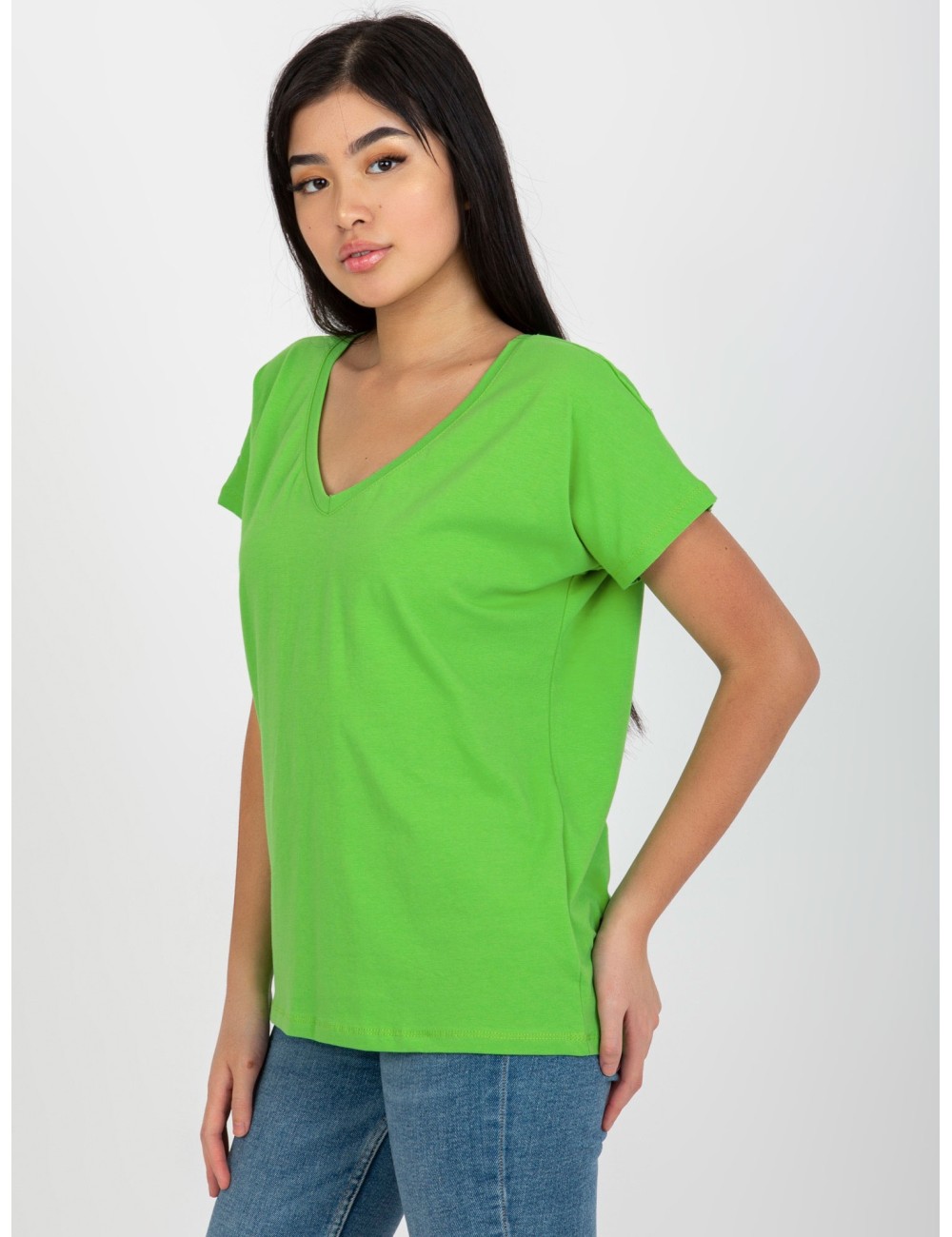 Klasyczny t-shirt basic z dekoltem V Emory