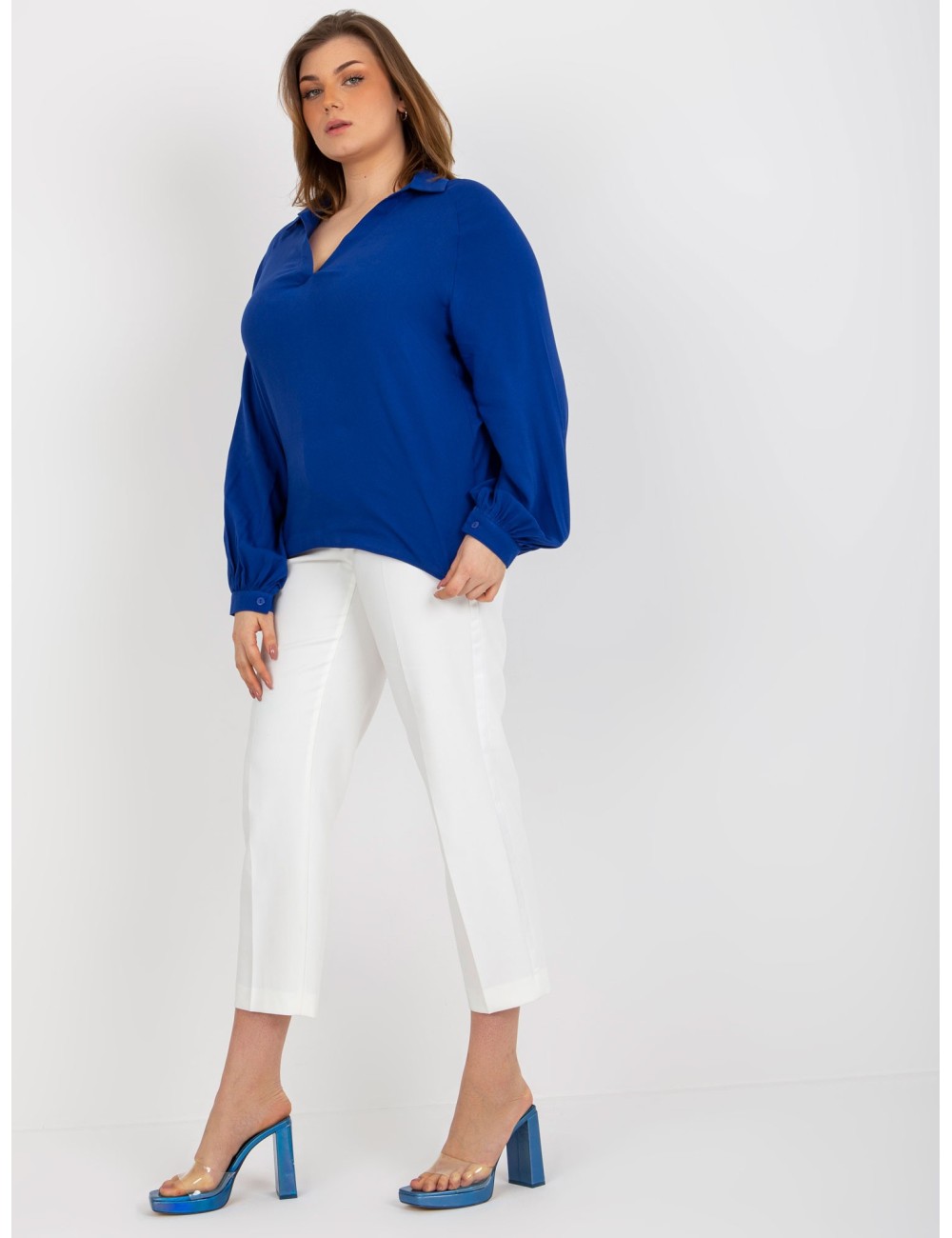 Koszulowa bluzka plus size z wiskozy