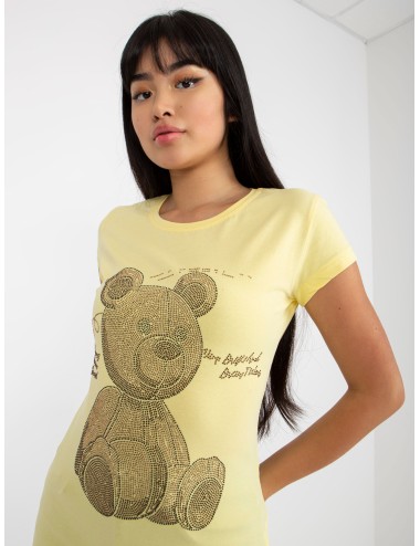Dopasowany t-shirt z aplikacją misia