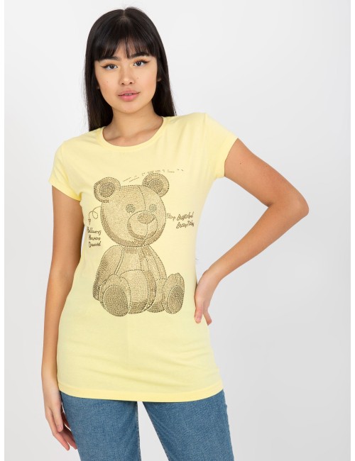 Dopasowany t-shirt z aplikacją misia