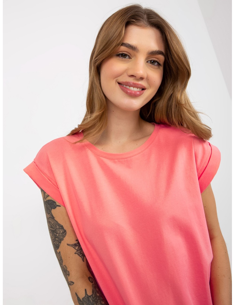Bawełniany t-shirt damski BASIC FEEL GOOD