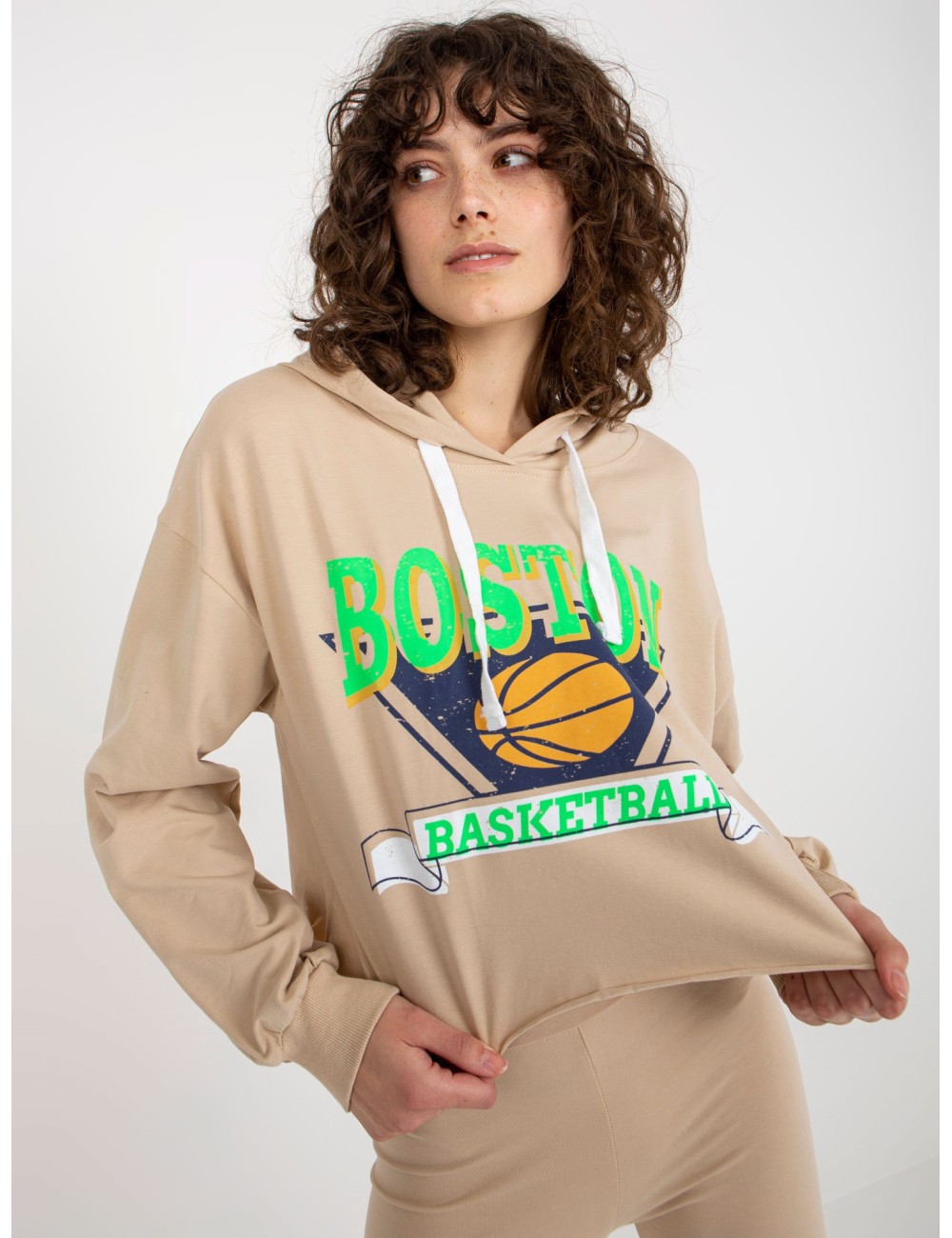 Komplet casualowy z bluzą i kolarkami