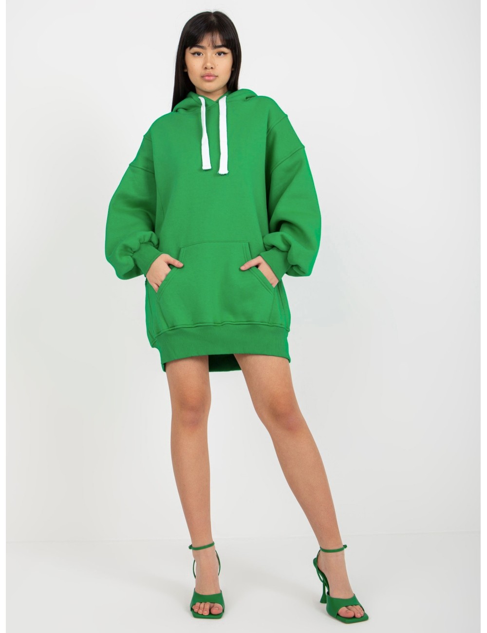 Dresowa długa bluza basic o kroju oversize