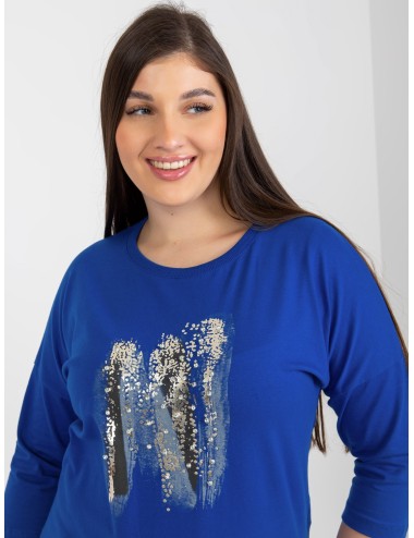 Bluzka plus size z rękawem 3/4