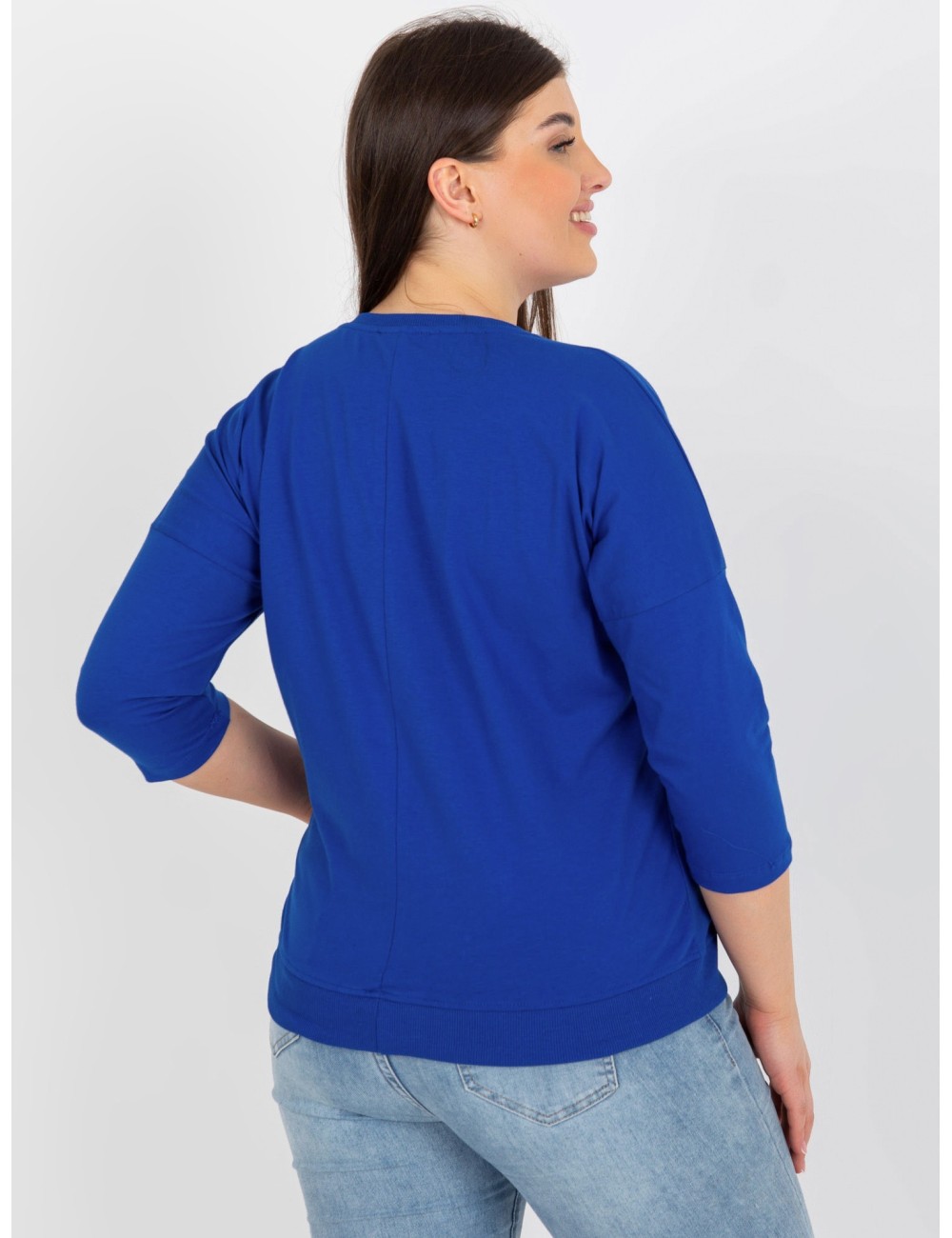 Bluzka plus size z rękawem 3/4