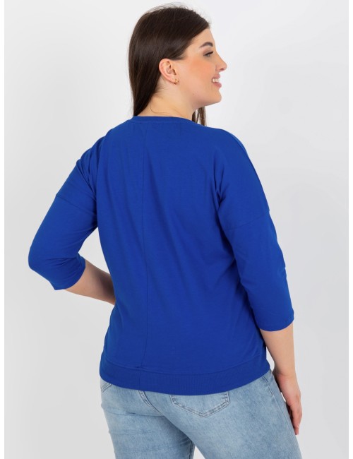 Bluzka plus size z rękawem 3/4