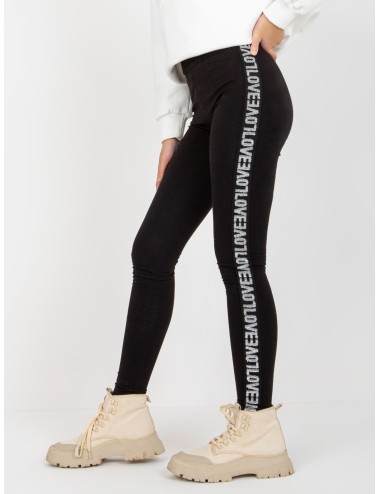 Damskie legginsy casualowe z lampasami