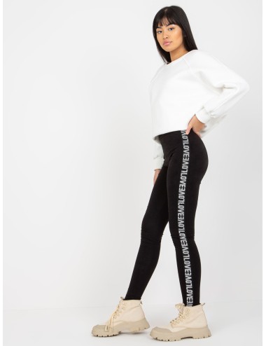 Damskie legginsy casualowe z lampasami