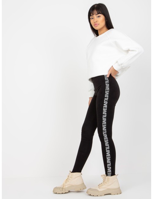 Damskie legginsy casualowe z lampasami