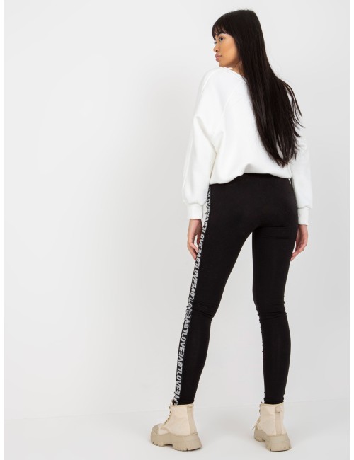 Damskie legginsy casualowe z lampasami