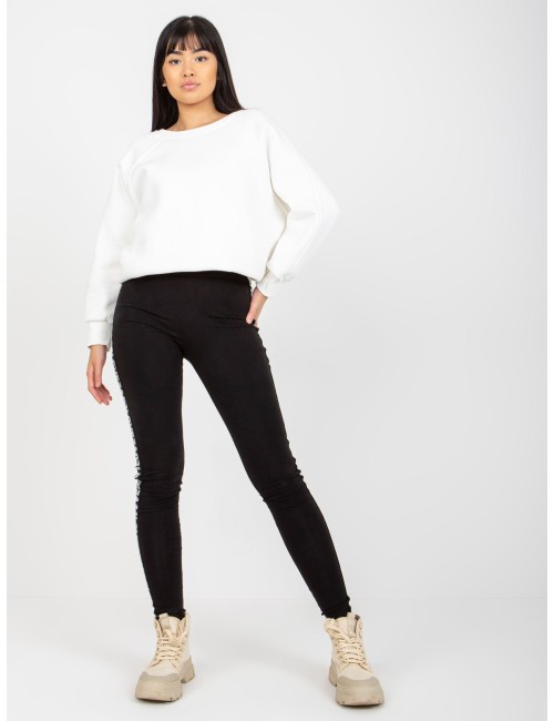 Damskie legginsy casualowe z lampasami