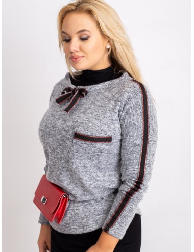 Bluzka plus size z lampasami
