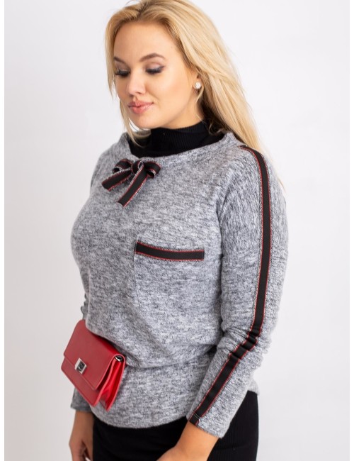 Bluzka plus size z lampasami
