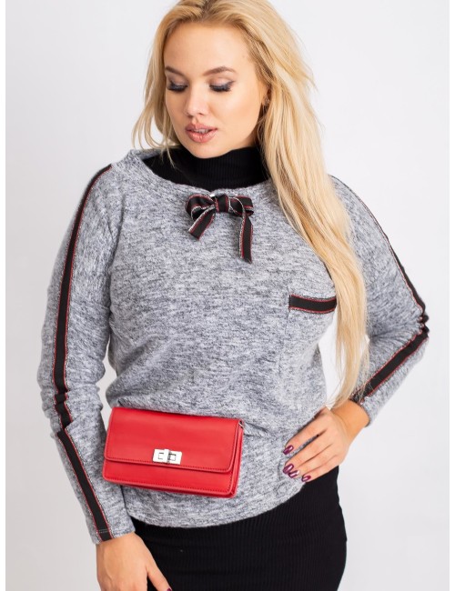 Bluzka plus size z lampasami
