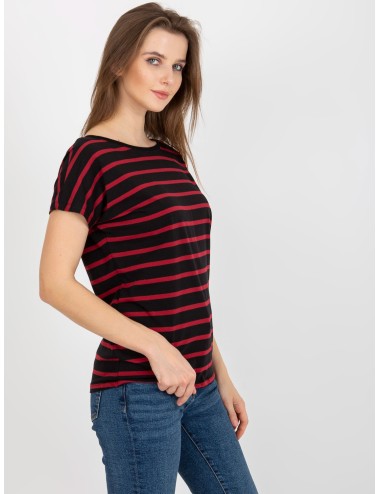 Damski t-shirt w paski BASIC FEEL GOOD