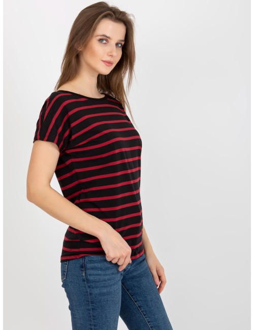 Damski t-shirt w paski BASIC FEEL GOOD