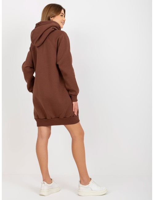 Długa dresowa bluza basic z kieszeniami