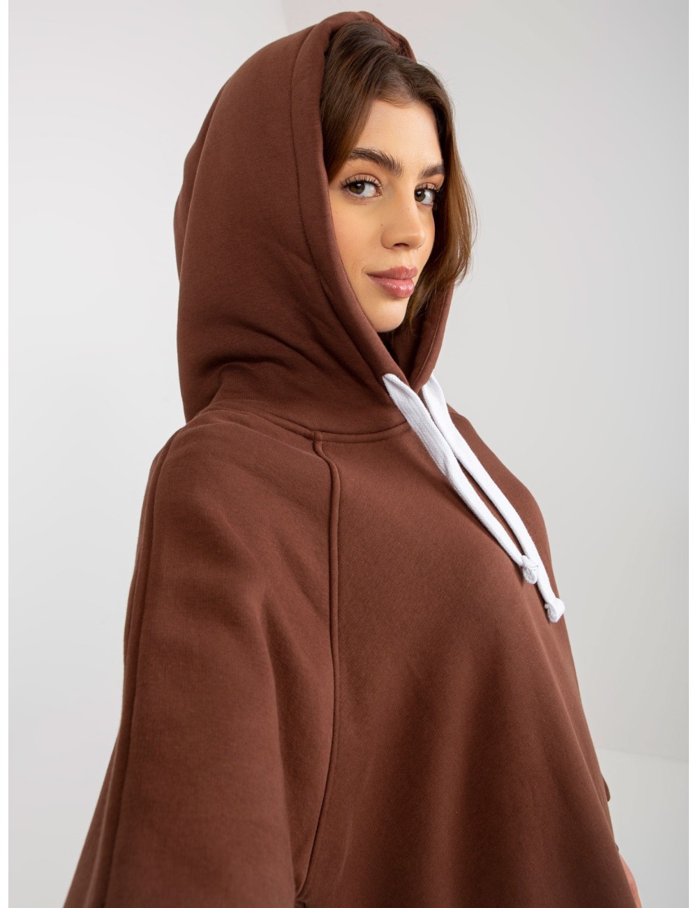 Długa dresowa bluza basic z kieszeniami